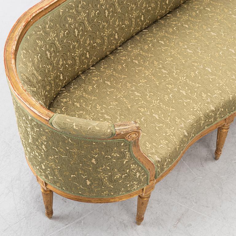 A Gustavian style sofa, 19th century.