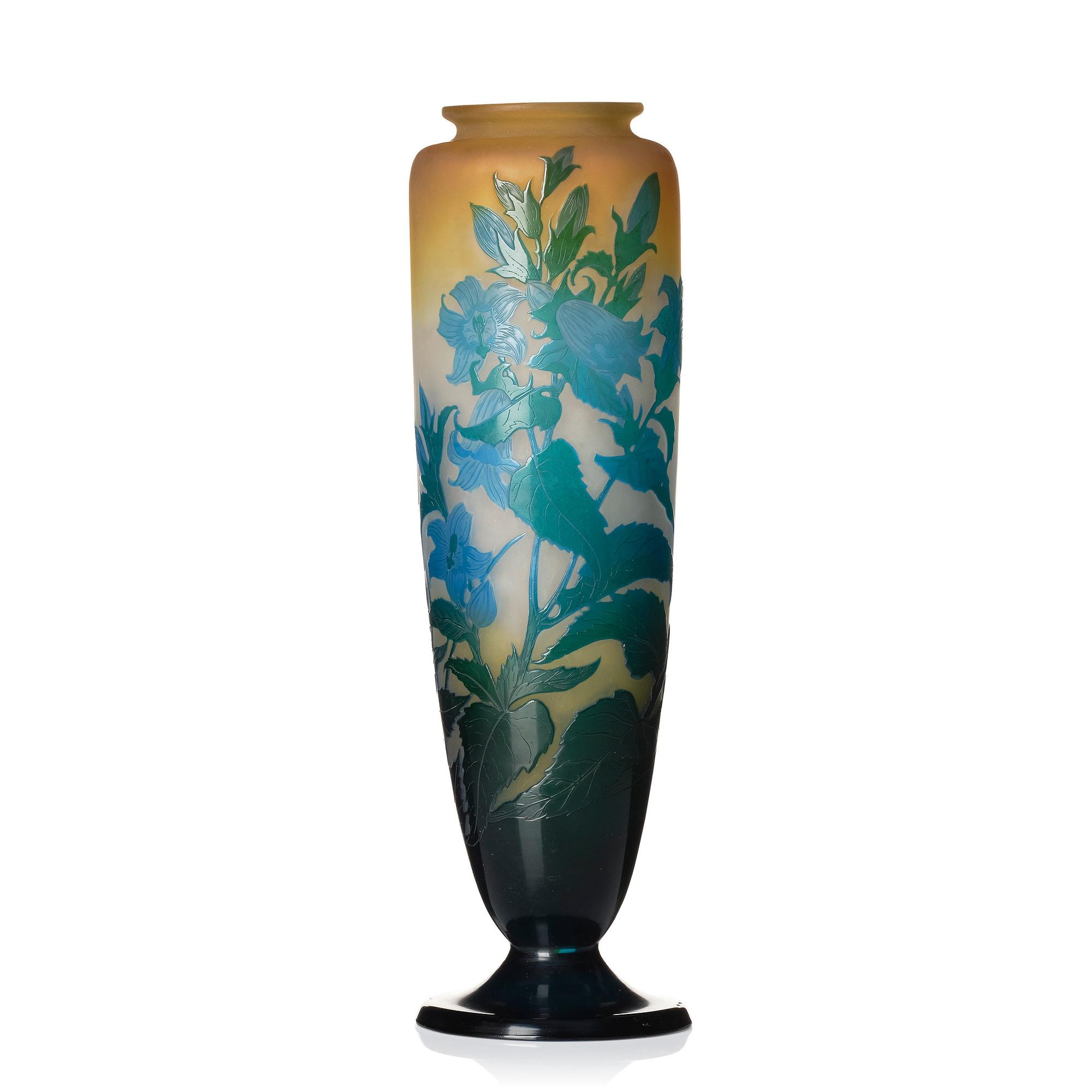 Emile Gallé, an Art Nouveau cameo glass vase, Nancy, France, ca 1900.