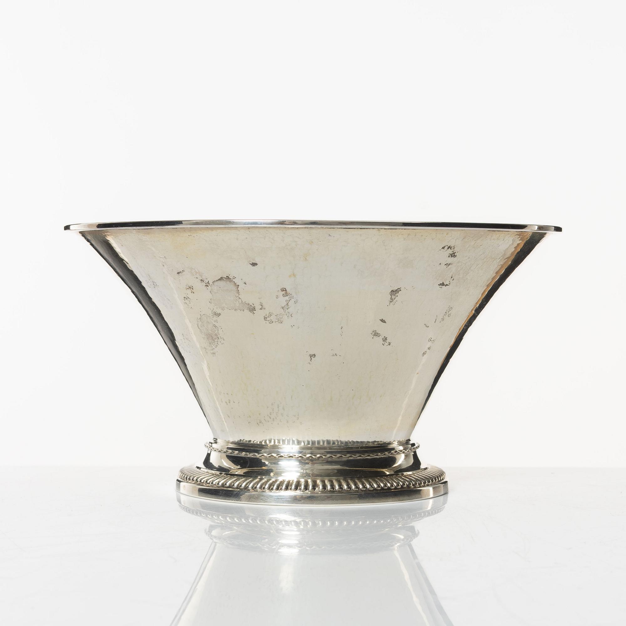 KG Markströms, skål, silver, Uppsala 1929.
