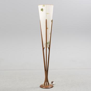 Mid-Century Modern floor lamp by Modeline in walnut.