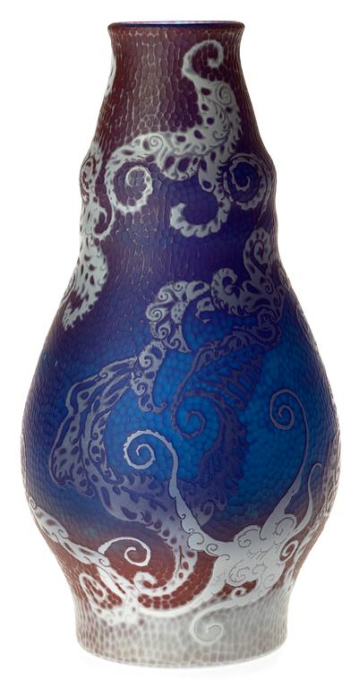A Simon Gate cameo glass vase.