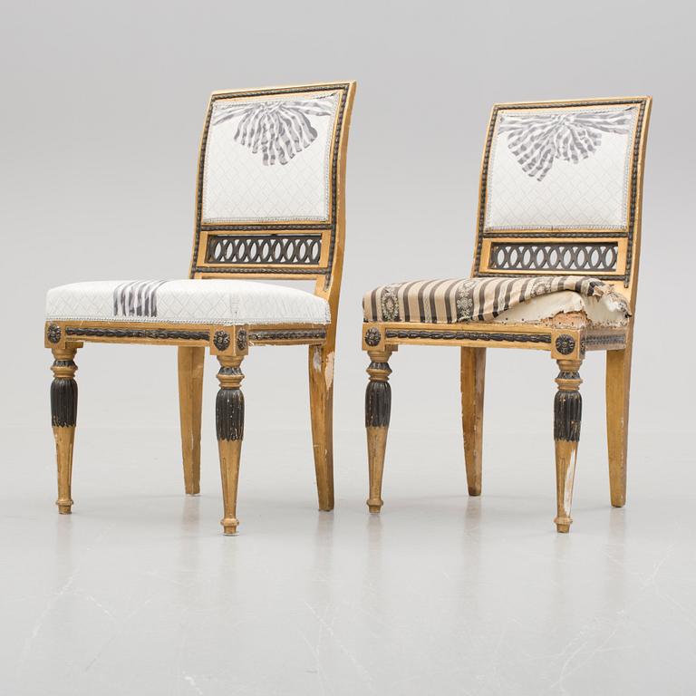 STOLAR, ett par, sengustavianska, 1800-talets första kvartal.