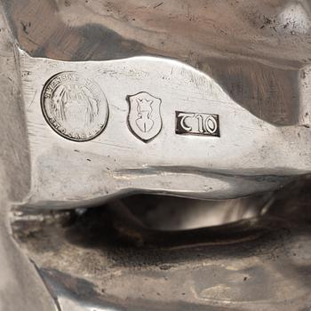 Anna Petrus, skulptur, lejon, tenn, Firma Svenskt Tenn, Stockholm 1993.