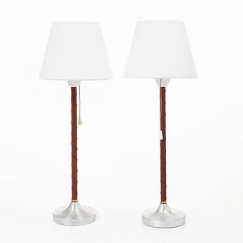 A pair of table lamps, model 15734, Böhlmarks Lampfabrik.