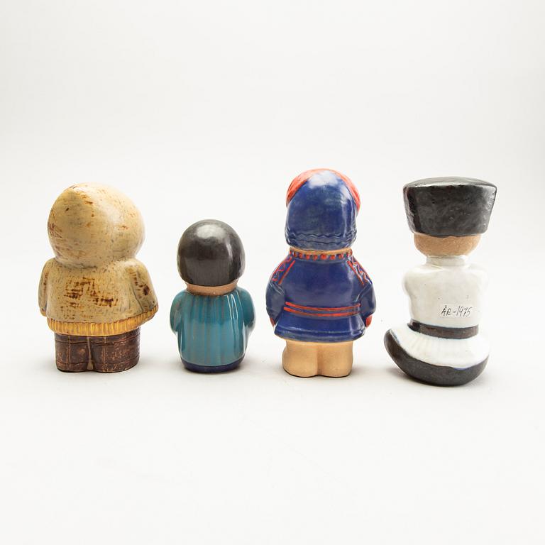 Lisa Larson, figurines, 4 pcs, stoneware. Rörstrand.