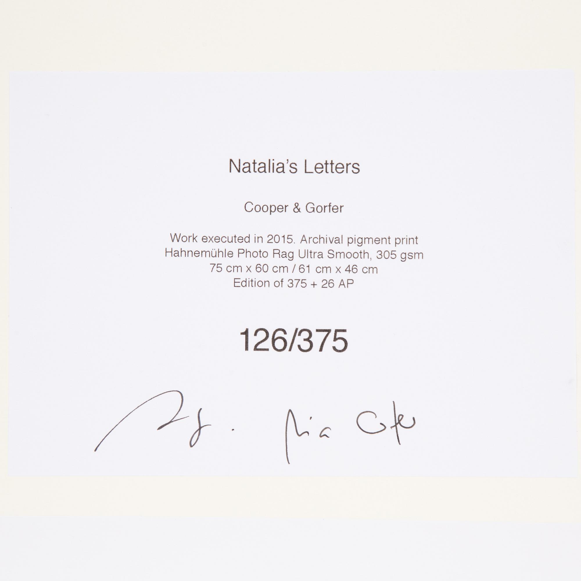 Cooper & Gorfer, "Natalia's Letters".