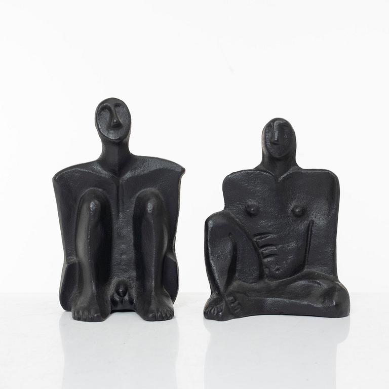 Marita Norin, Bookends, a pair, signed.