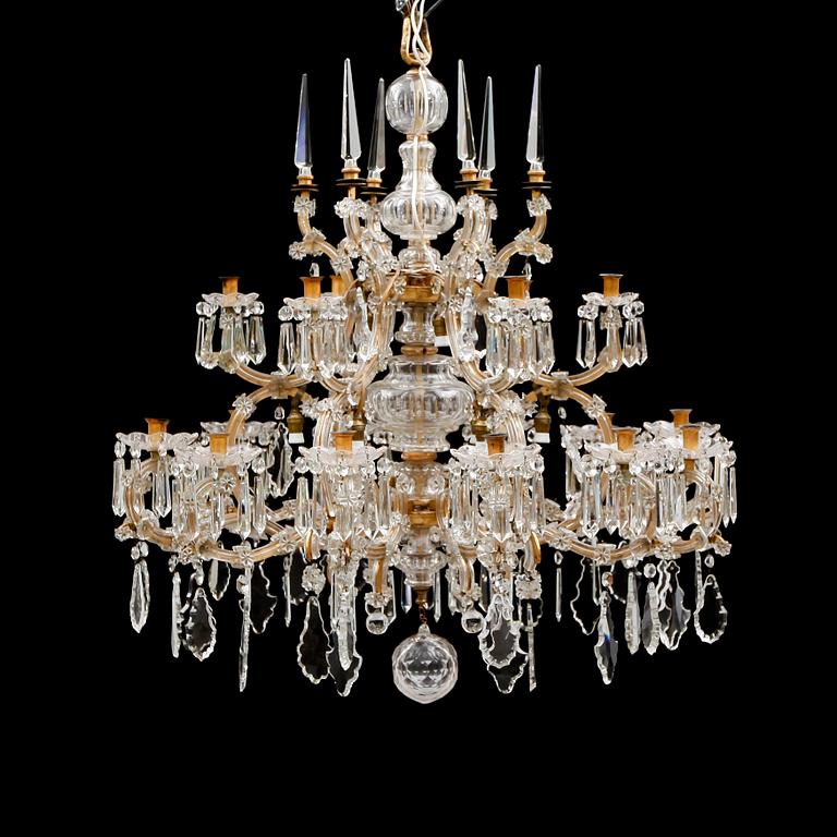 LJUSKRONA, 1800-talets andra hälft. Höjd ca 105 cm.