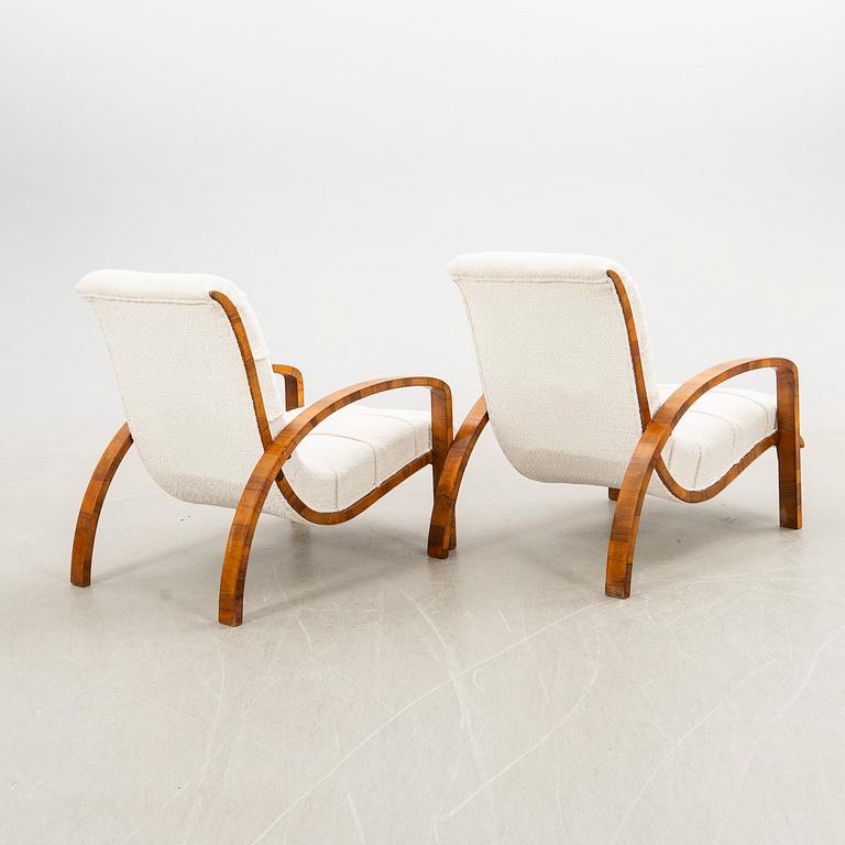 Armchairs, a pair, Art Deco, first half of the 20th century.