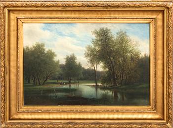 Theodor Billing, oil on canvas signed.