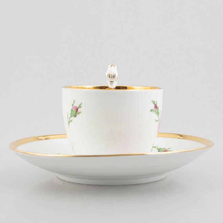 Meissen, servisdelar, porslin, 45 delar, "Red rose", Tyskland, 1800-1900-tal.