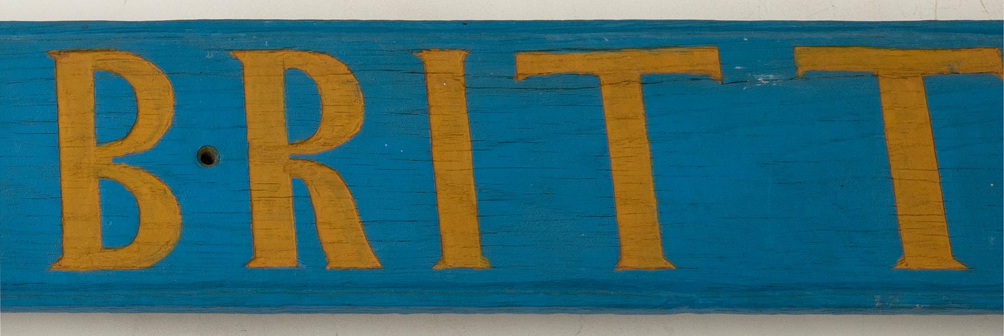 Namnskylt för båt "Nell Britt" 1900-tal.