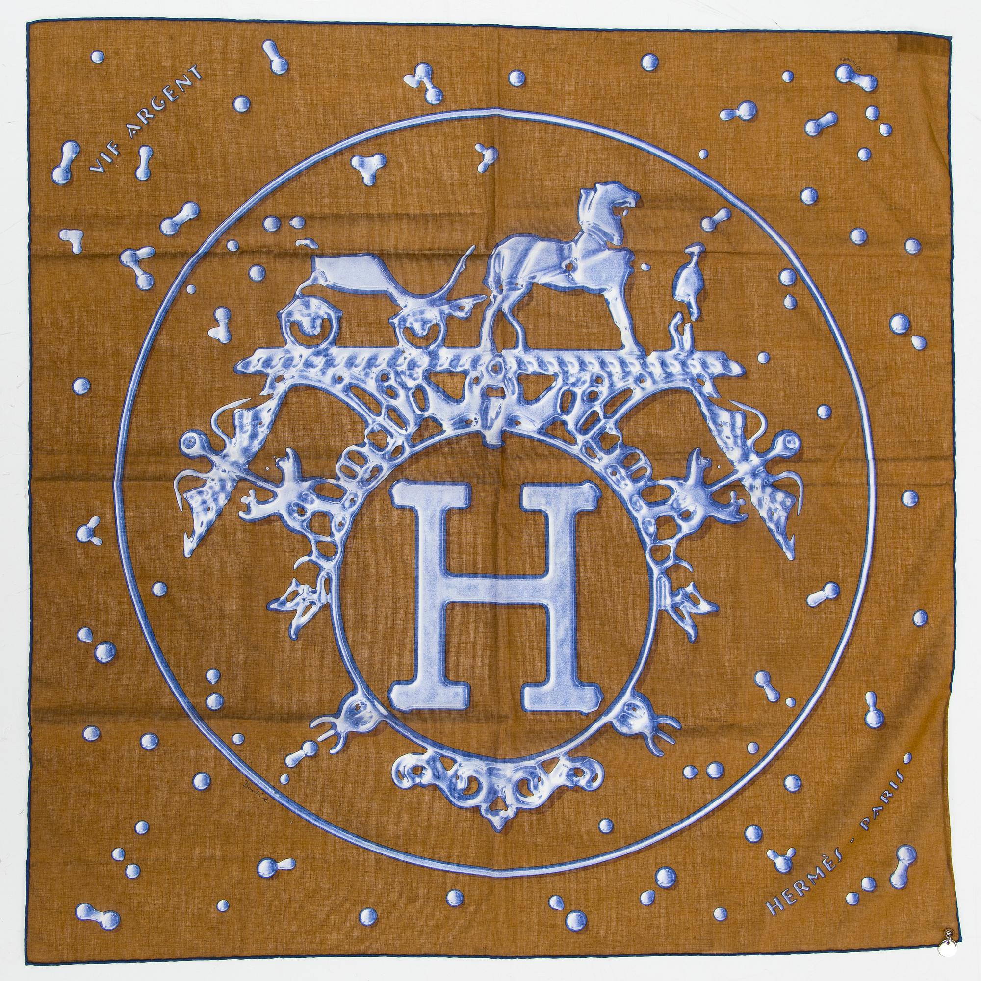 Hermès, A cotton scarf.