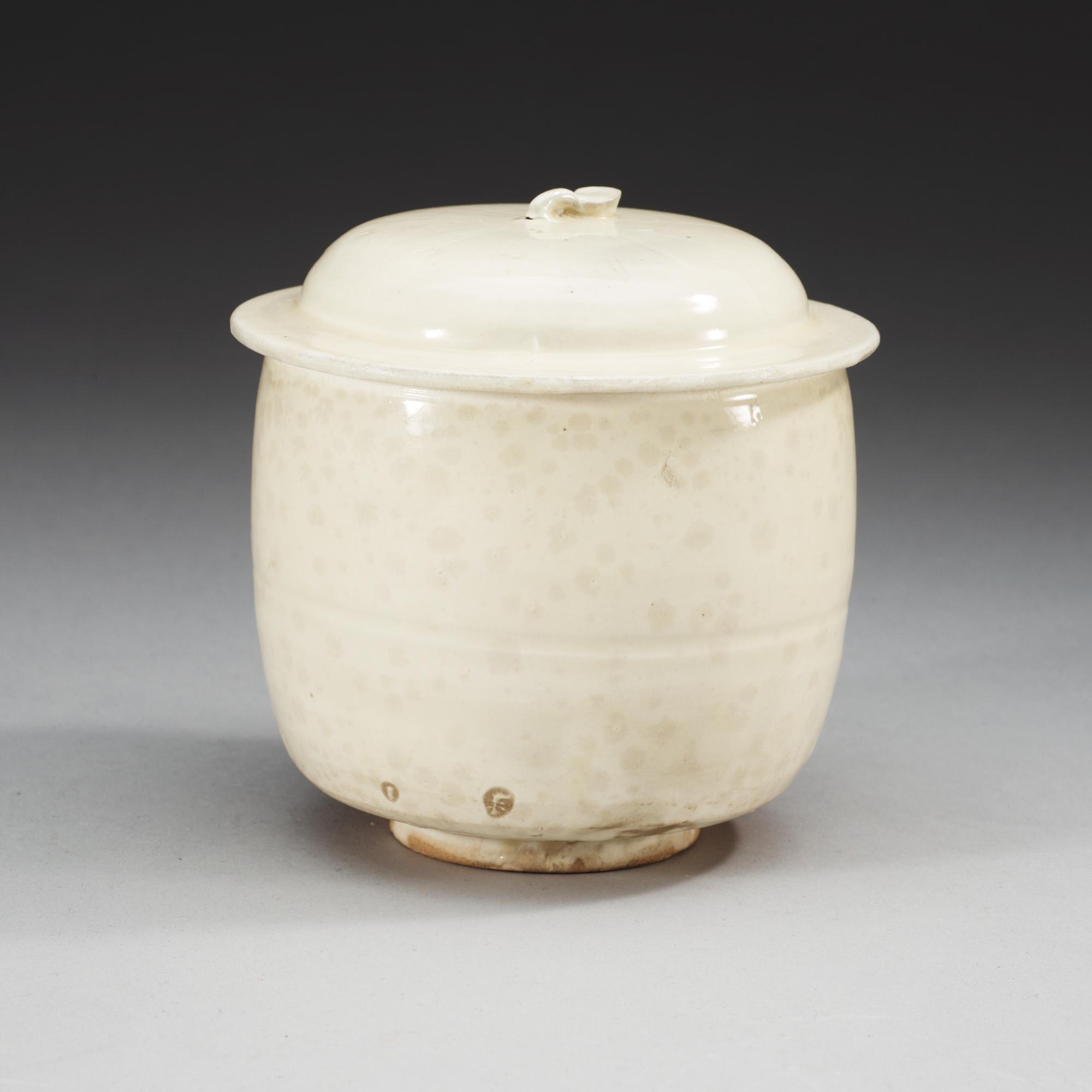 A white glazed jar with cover, Northern Song dynasty (960-1279).