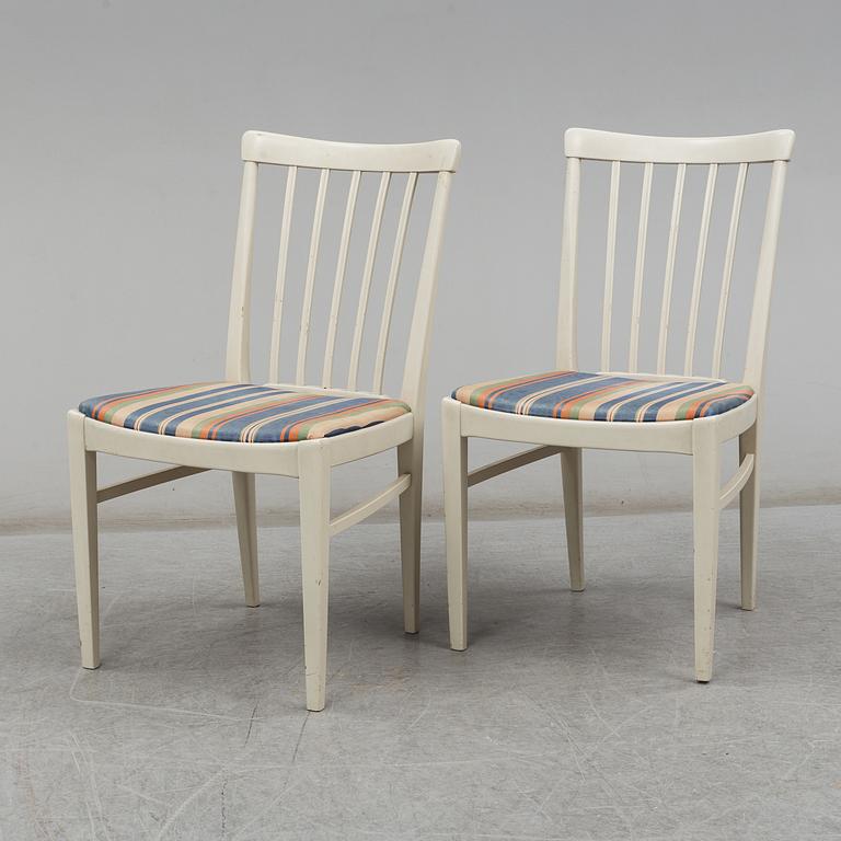 CARL MALMSTEN, table with 6 chairs, late 20th Century.