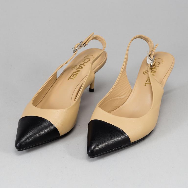 CHANEL, slingbacks, size 38c.