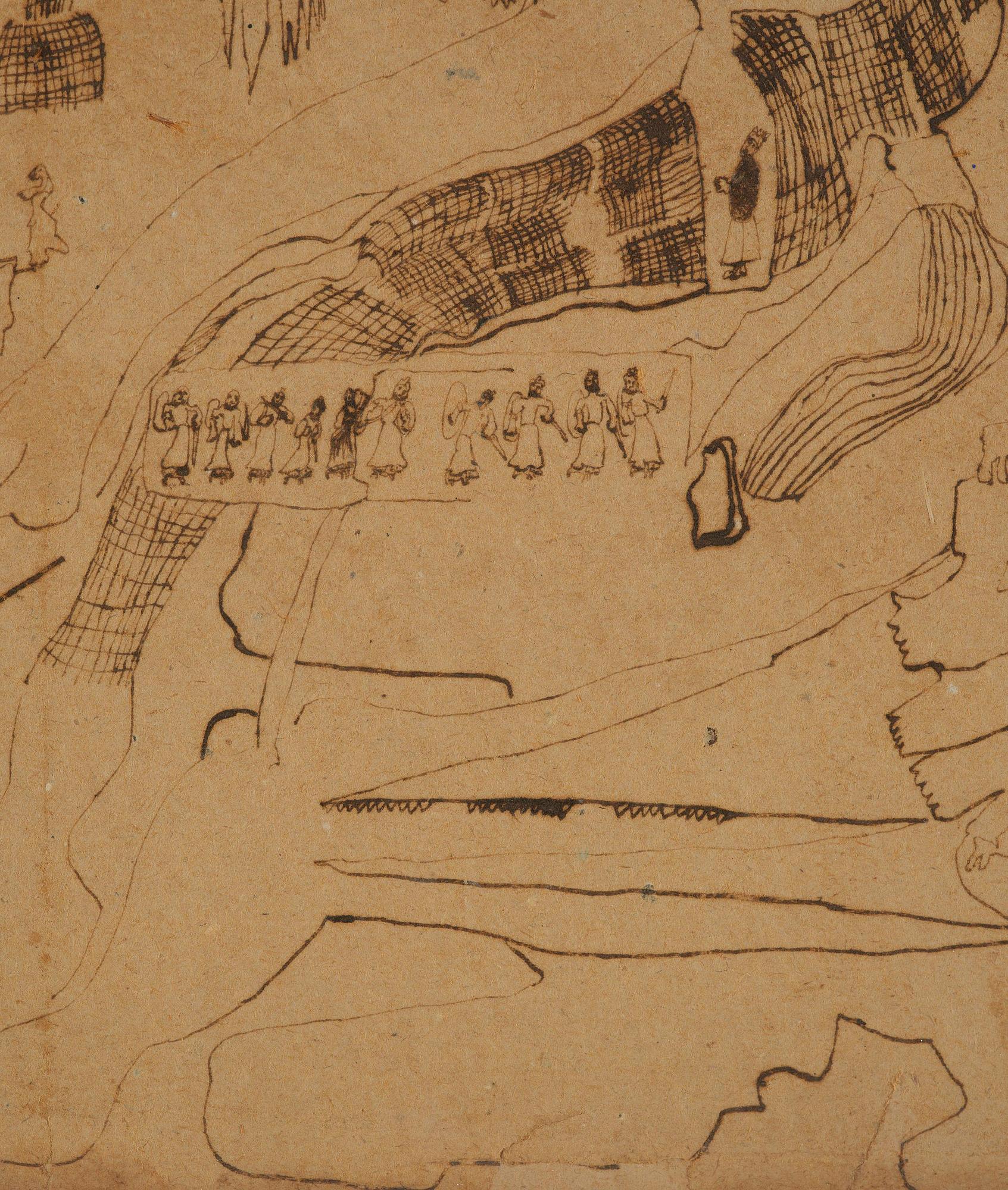 Carl Fredrik Hill, Palace interior with a rearing horse.