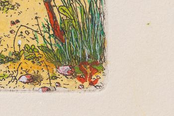 Sten Eklund, "Översiktsbild av den ditintills rådande vegetationstypen" Ur "Kullahusets hemlighet".