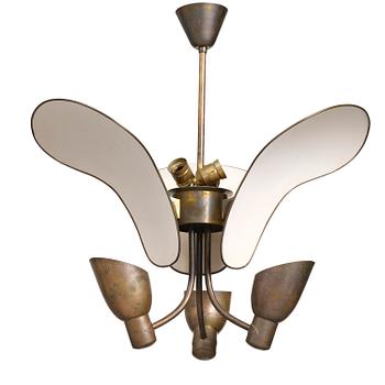 Carl-Axel Acking, a ceiling lamp model "980", Bröderna Malmströms Metallvarufabrik, Malmö, 1940s.