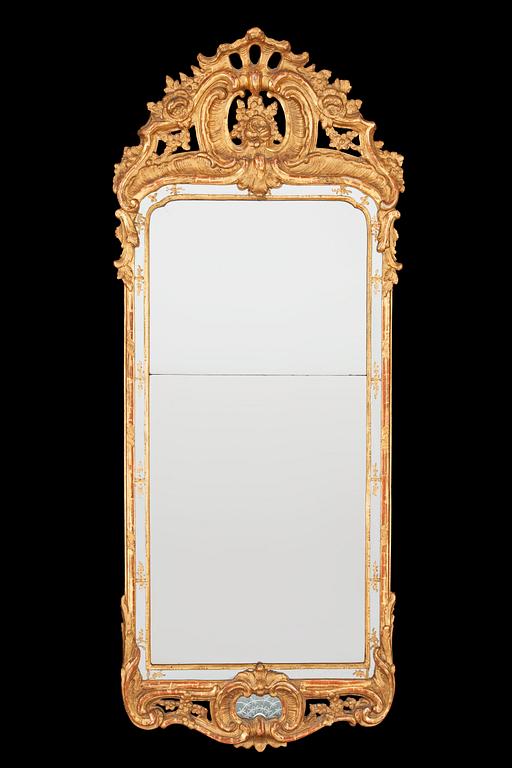 A Swedish Rococo 18th century mirror.