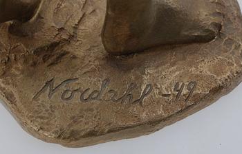 GUSTAF NORDAHL, skulptur, brons, sign o dat - 49.