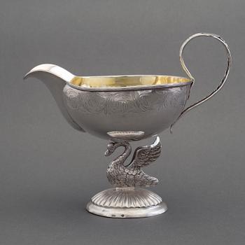 JONAS CARLSTRÖM, såssnipa, silver, Karl Johan, Stockholm (Carlström verksam 1812-25).