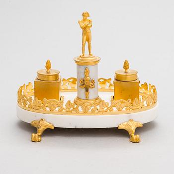 A French or Swedish Empire writing stand, mid 19th century.
