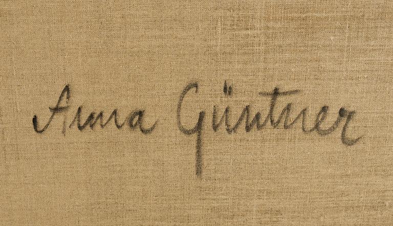 ANNA GÜNTNER, oil on canvas, signed  verso.