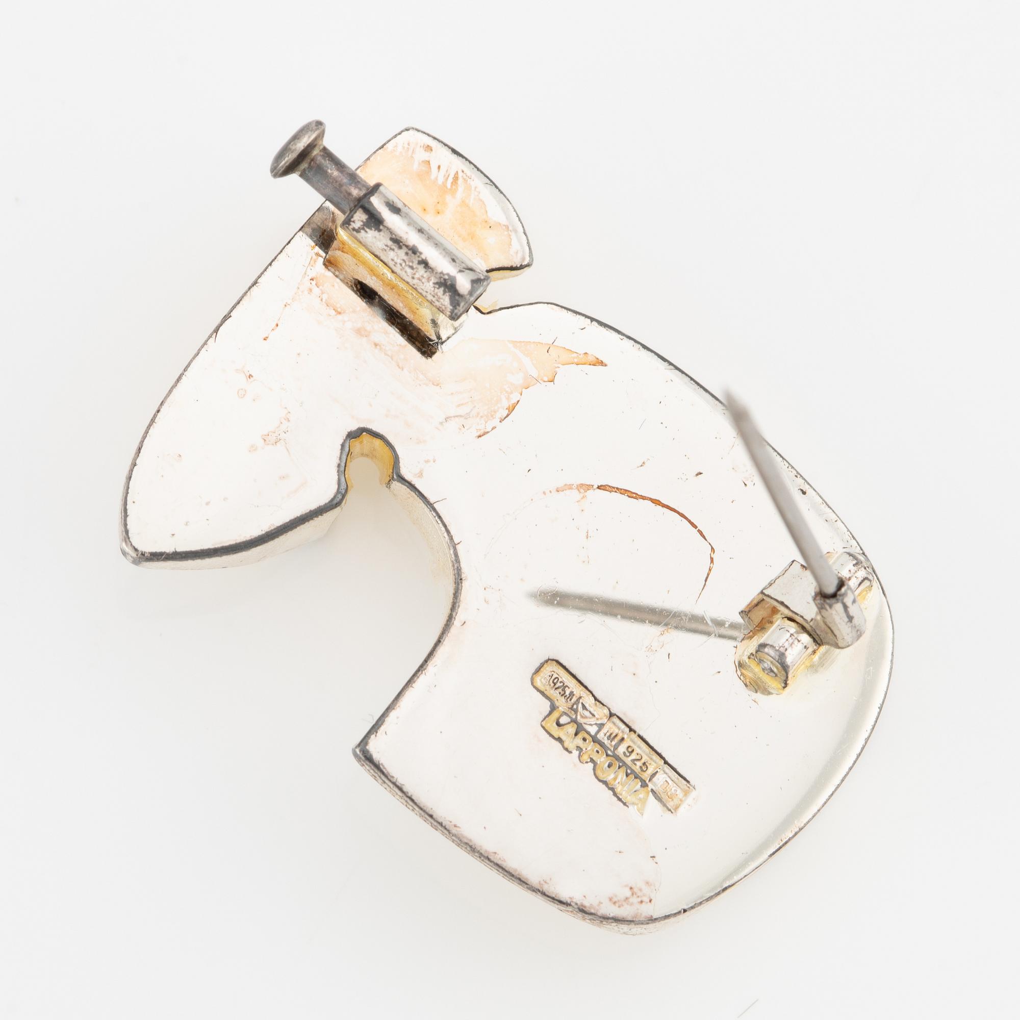 Lapponia, Brooch, sterling silver, designed by Björn Weckström, Finland 1981.