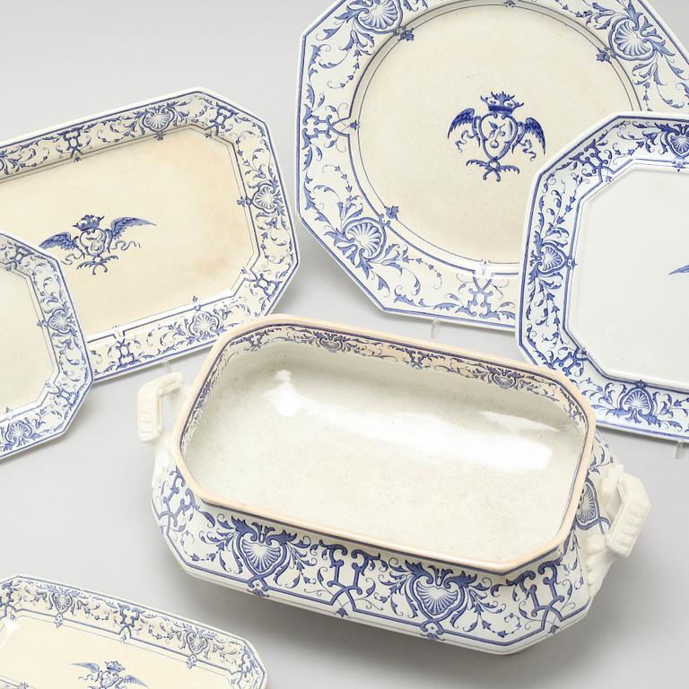An earthenware tableware set of 78 pcs, "Arona" by Rörstrand, in production 1902-1910.