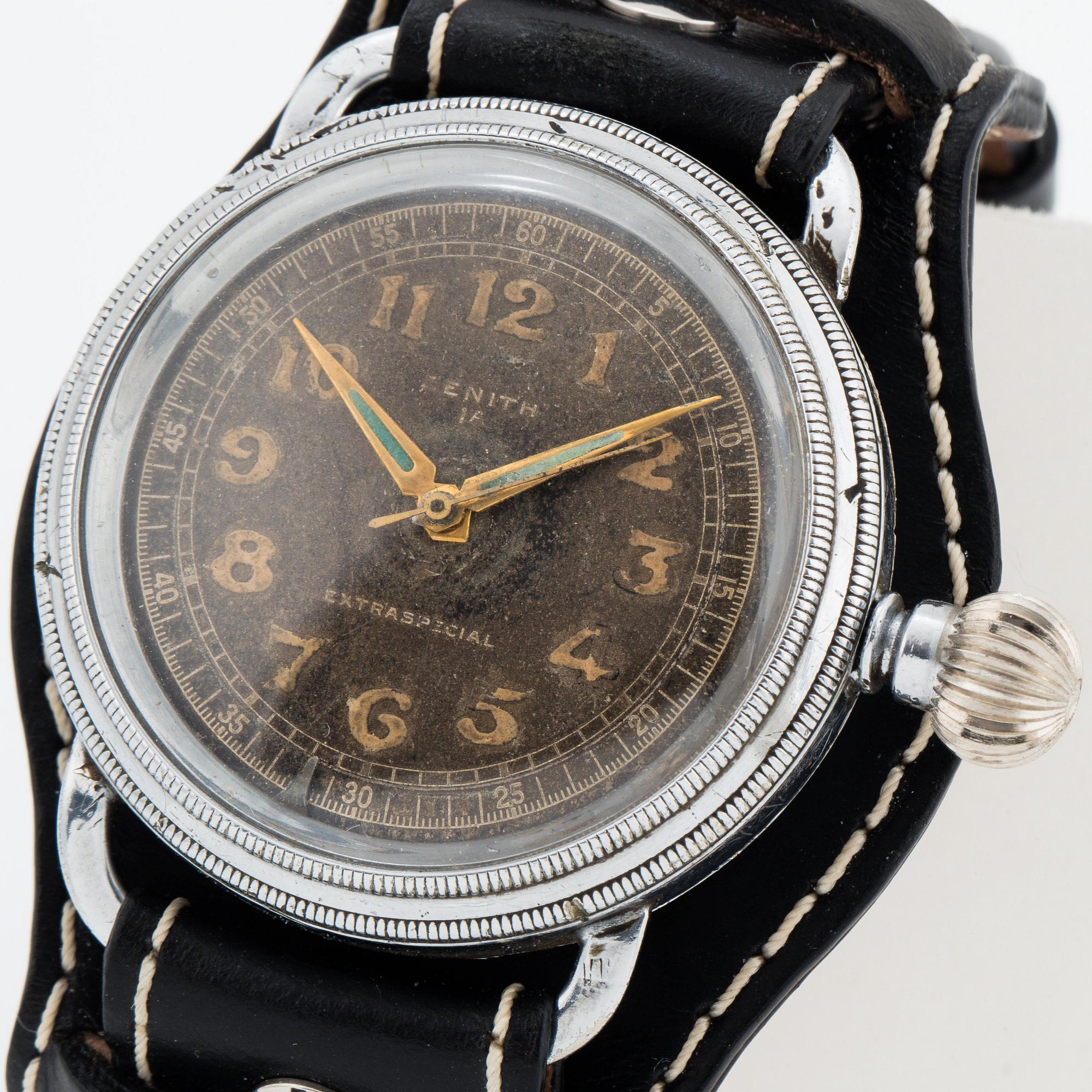 ZENITH, Extra Special, "Pilot's Watch", "Tropical Dial", wristwatch, 40.5 mm.