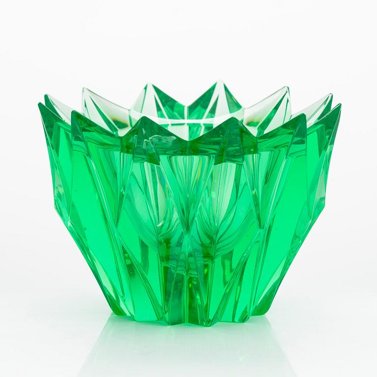 Aimo Okkolin, a 'Water Lily' crystal bowl, signed Aimo Okkolin, Riihimäen Lasi Oy.