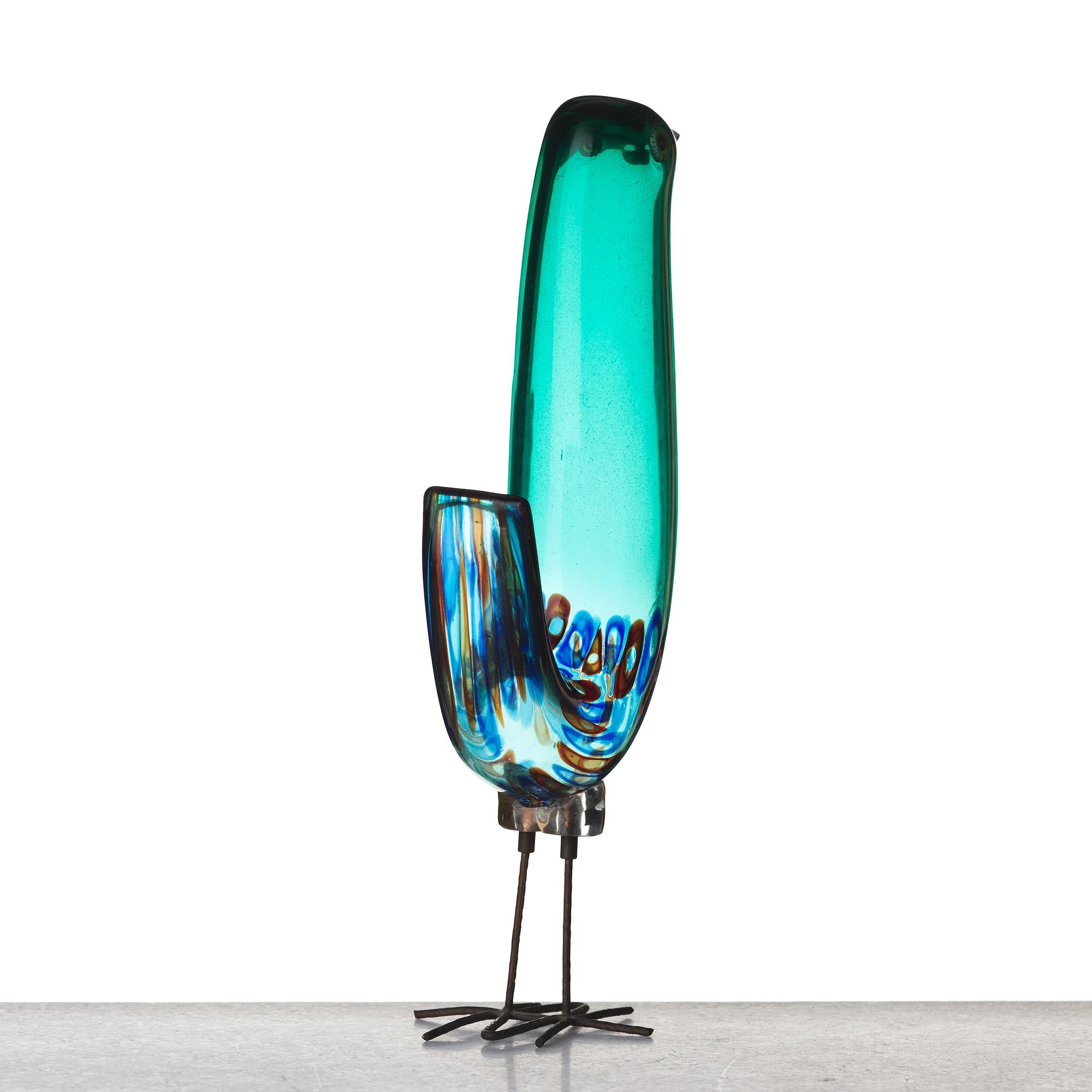 Alessandro Pianon, a "Pulcino" glass bird, Vistosi, Murano, Italy 1960's.