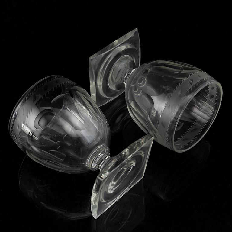 Vinglas, 12 stycken, 1800-tal.