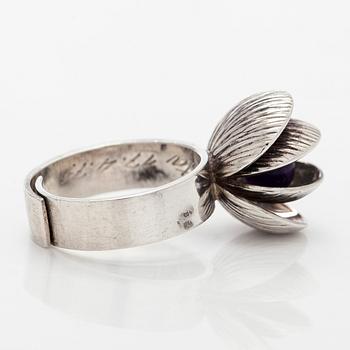 Elis Kauppi, sormus, ametisti, hopea, Kupittaan Kulta, Turku 1970.