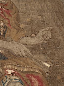 VÄVD TAPET, gobelängteknik, Julius Ceasar med entourage, ca 303,5 x 300 cm, Flandern 1600-tal.