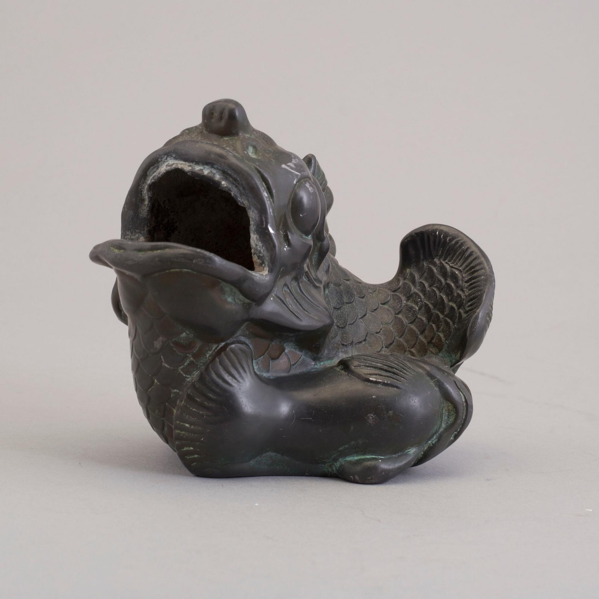 A broze vase / sculpture from Just Andersen, Denmark, mid 20th century.