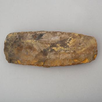 A neolithic flint axe.