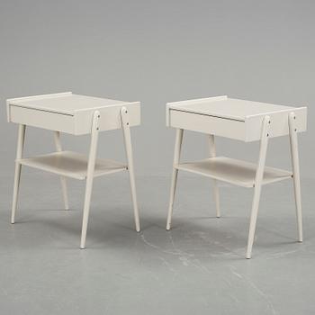 SÄNGBORD, ett par, AB Carlström & Co, Möbelfabrik, 1900-talets andra hälft.