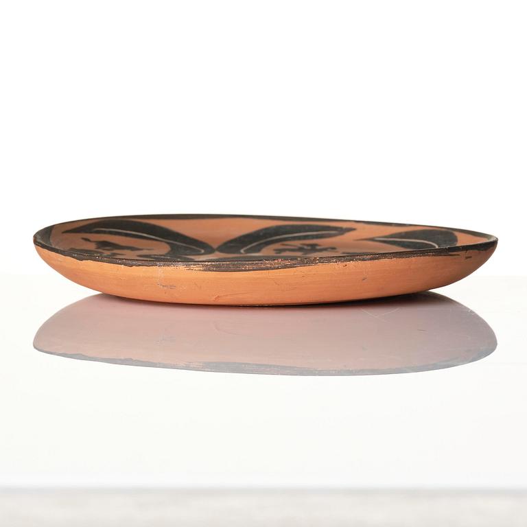 Pablo Picasso, a unique earthenware dish, "Scène tauromachique", Madoura, Vallauris, France, 1957.