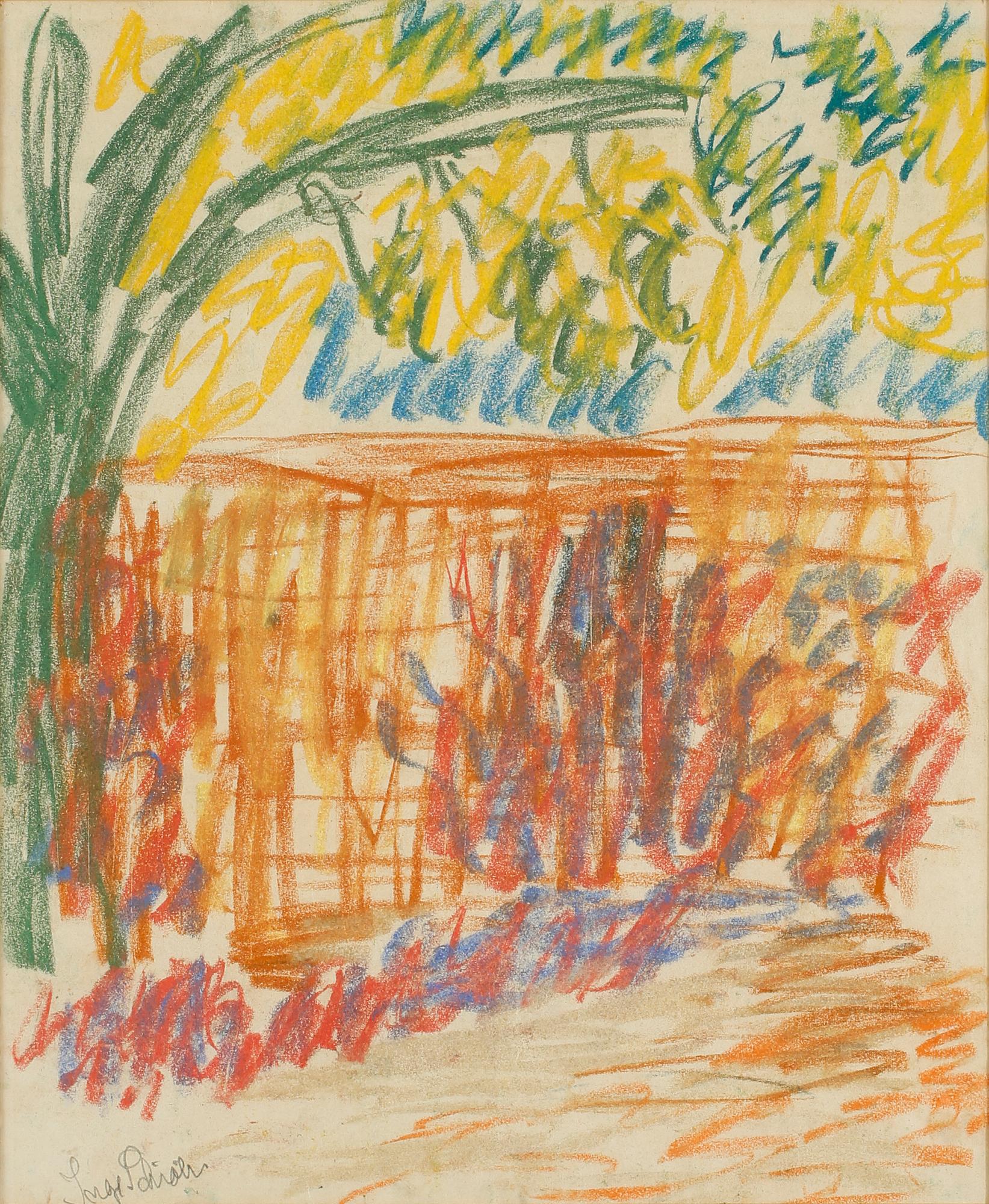 INGE SCHIÖLER, pastel, signed.