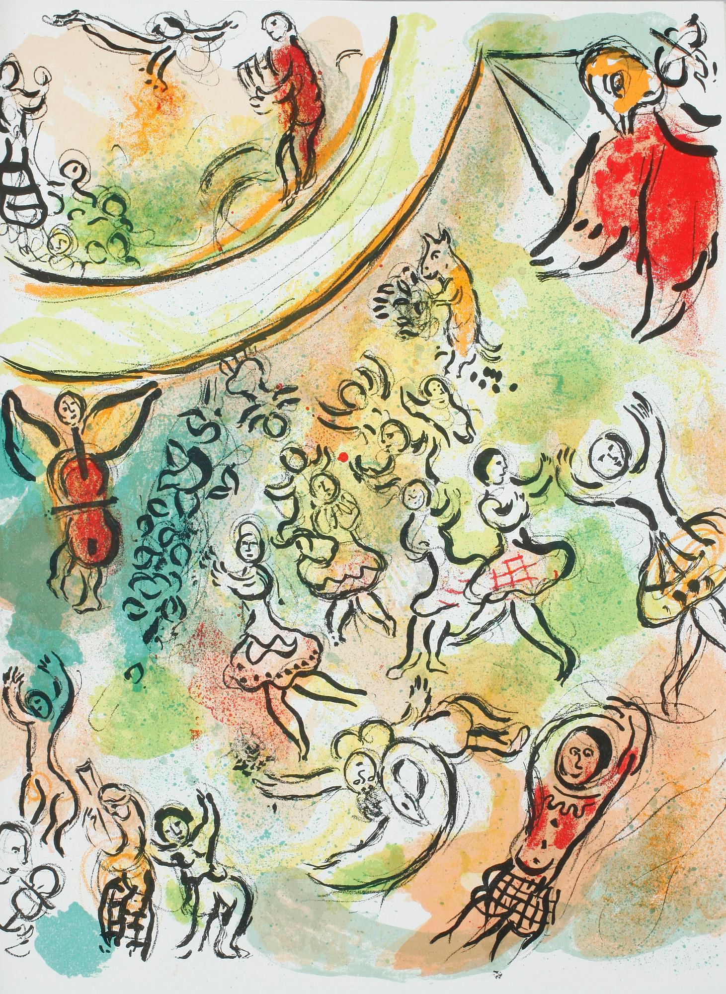 BOKPARTI OM CHAGALL, 4 vol. Bla "Chagall lithographe, vol III", Sauret 1969.