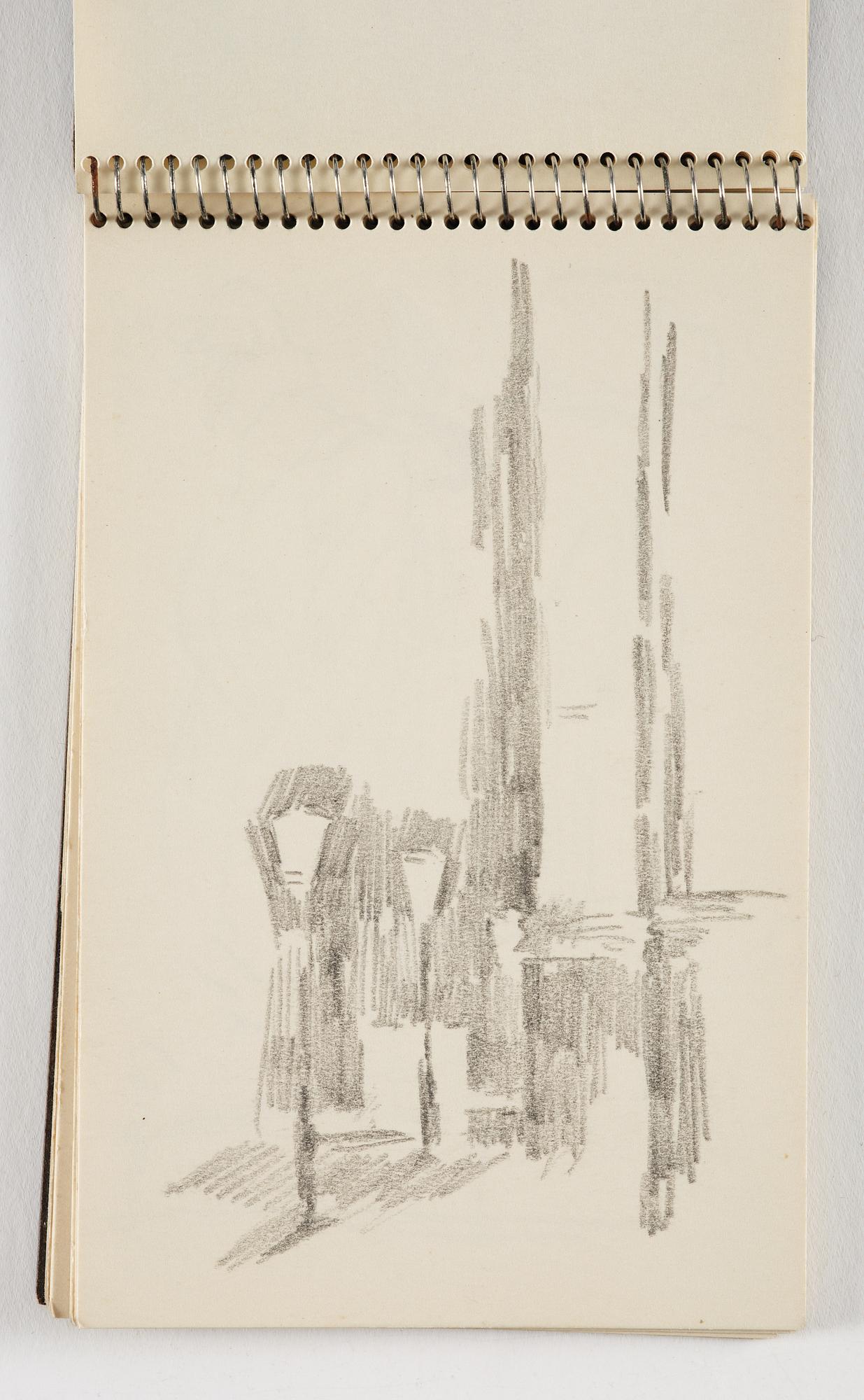 Lotte Laserstein, 10 små skissblock med teckningar.