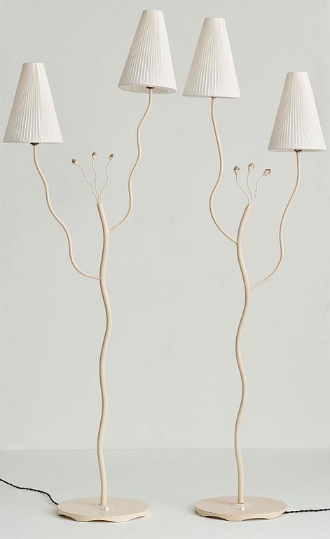 Swedish Modern, golvlampor, 2 st, 1940-50-tal.