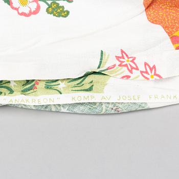 Josef Frank,  3 linen 'Anakreon' curtains, Firma Svenskt Tenn.