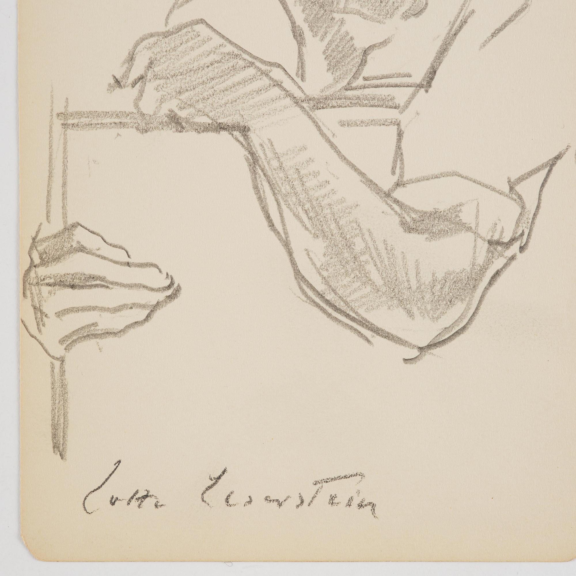 Lotte Laserstein, Gottfried Meyer (elev til Lotte) i profil.