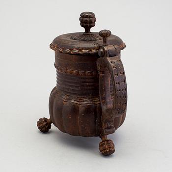 A norwegian wood drinking tankard 18/19th century.