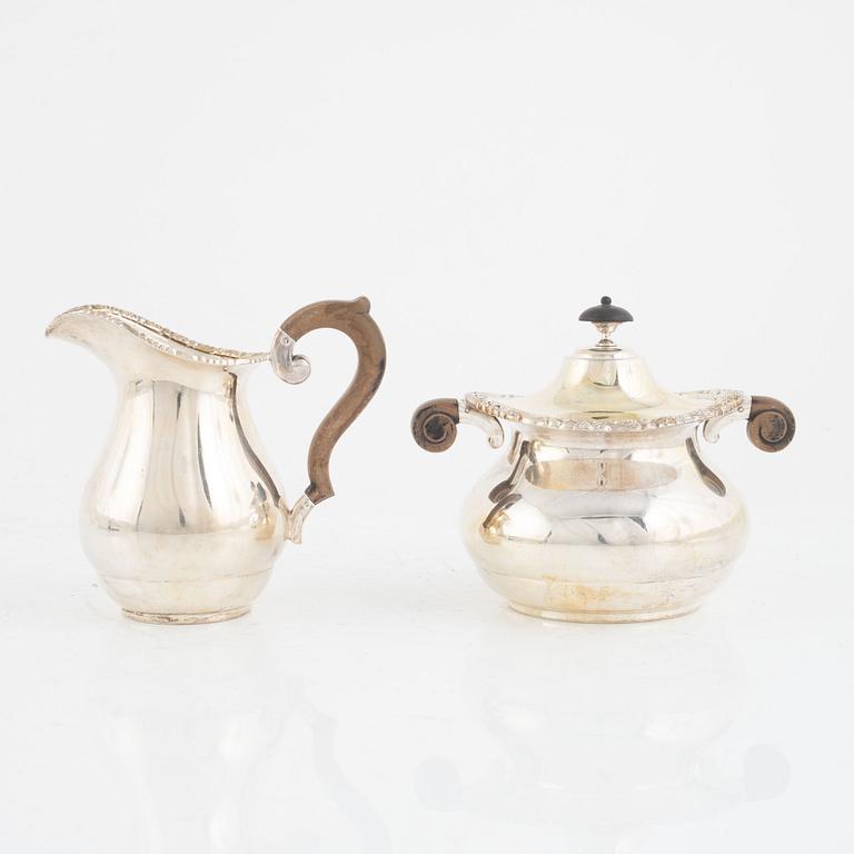 CF Carlman, coffee service, 4 pieces, silver, Stockholm 1919.