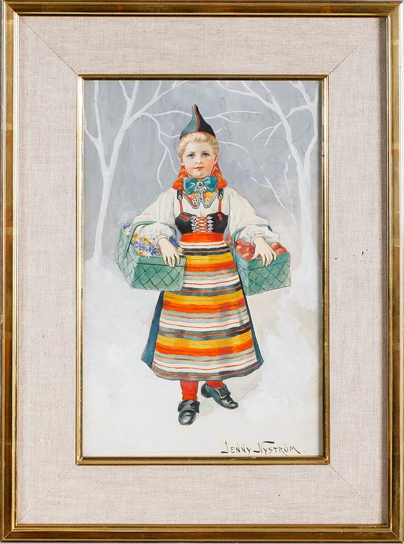 JENNY NYSTRÖM, akvarell, signerad.