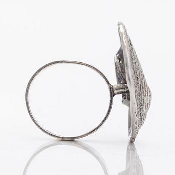 Helky Juvonen, a sterling silver ring, Westerback, Helsinki 1972.